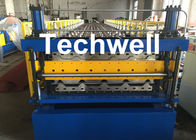 Galvanized Steel Double Layer Forming Machine For Roof Wall Cladding With HRC50 - 60 Heat Treatment